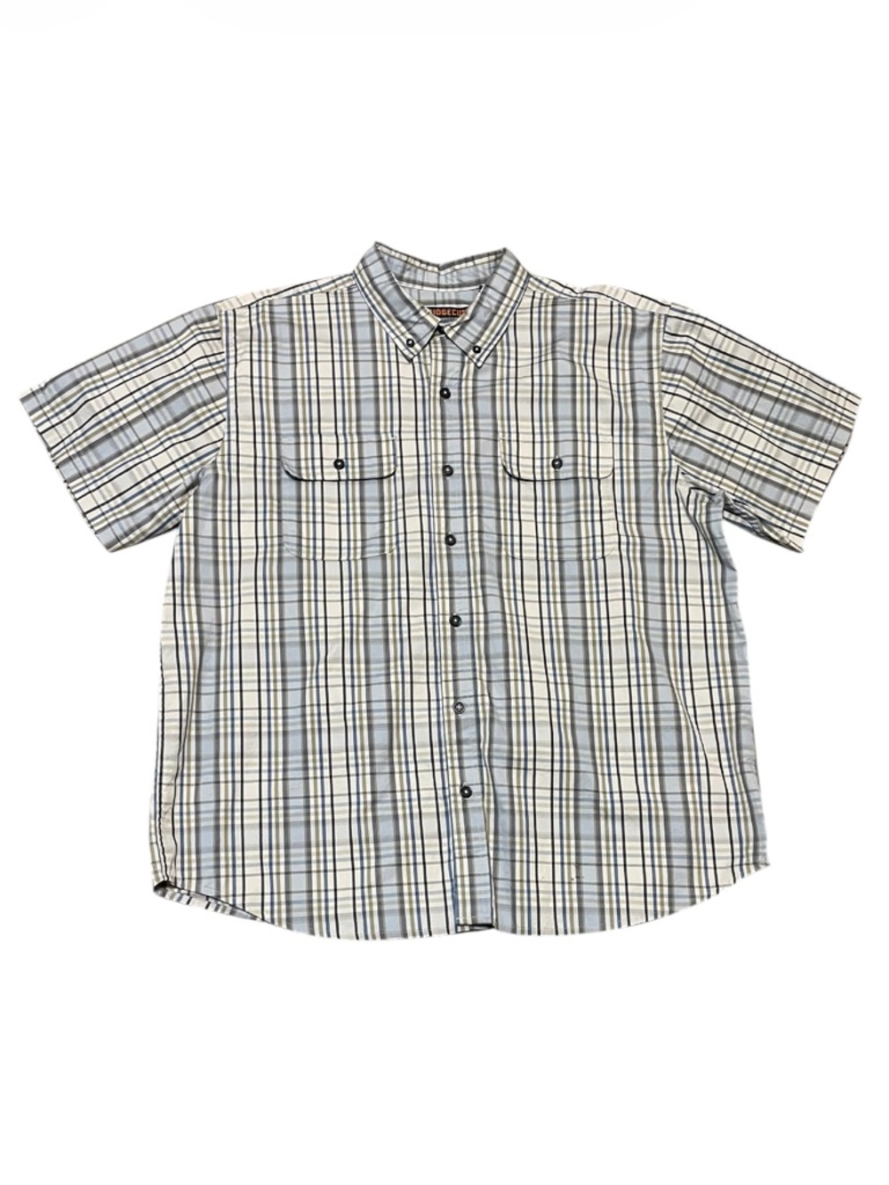 Men's Ridgecut Toughwear Heavy Duty Short Sleeve Plaid Button Down Shirt Size 2X